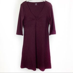 Horny Toad Rosalinda Dress Burgundy Organic Cotton
